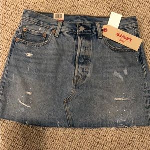 Free People Levi’s deconstructed denim skirt